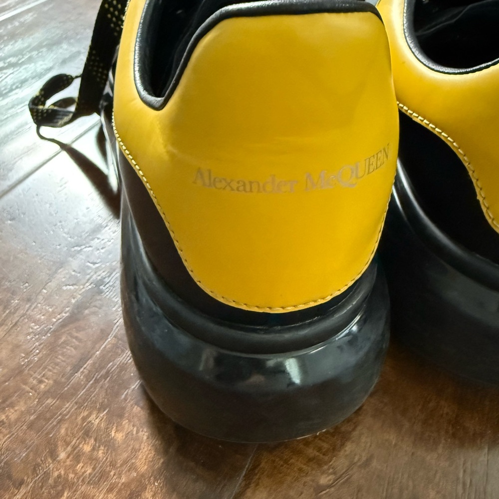 Alexander McQueen Black and Yellow Sneakers EU 42 - Picture 6 of 15